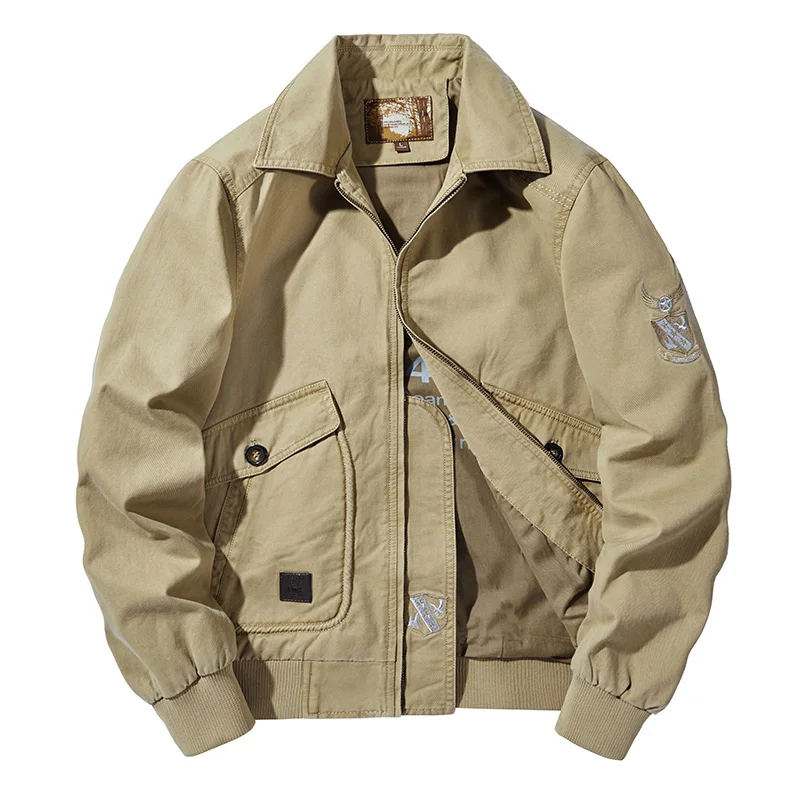 Men's Bomber Jacket Spring Autumn 2022 Windbreaker Military Jackets Coat Men Turndown Collar Fashion Casual Zipper Male Outwear
Men's Bomber Jacket Spring Autumn 2022 Windbreaker Military Jackets Coat Men Turndown Collar Fashion Casual Zipper Male Outwear