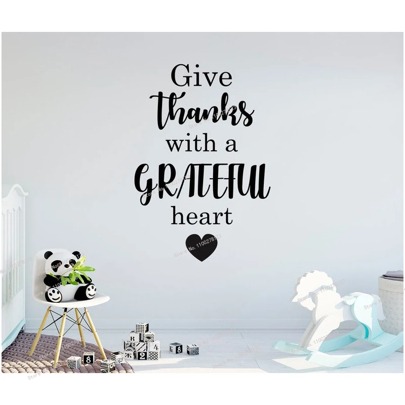 Family Give Thanks Wall Decal Bible Quotes Give Thanks with A Greatful Heart Vinyl Sticker Christian Decor for Kids Rooms Decor
Family Give Thanks Wall Decal Bible Quotes Give Thanks with A Greatful Heart Vinyl Sticker Christian Decor for Kids Rooms Decor