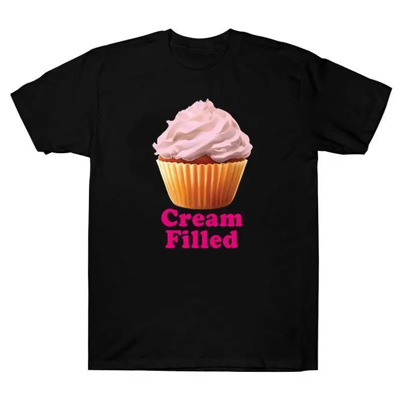 

Cream Filled Cupcake Cotton Tshirt New Unisex Men Women Funny Graphic Tees Aesthetic Hot Sell Short Sleeve Tops 2023 Streetwear