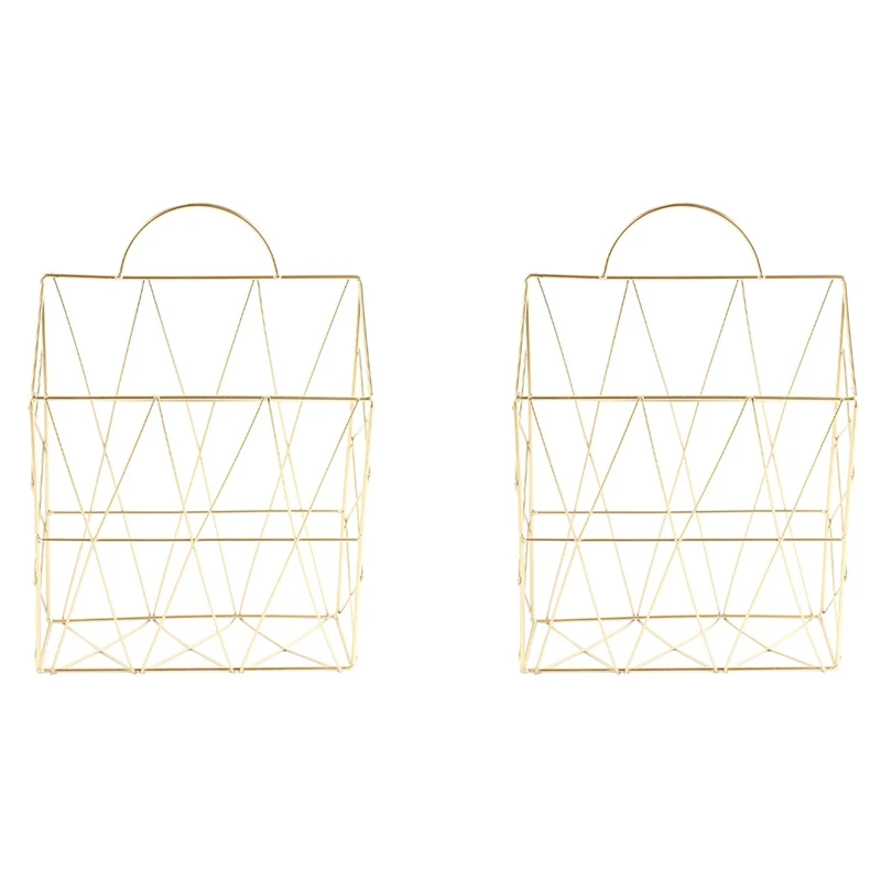 2X Magazine Holder Hanging Wall Mounted Newspaper Periodical Book Document File Basket Shelf Storage Stand-Gold
2X Magazine Holder Hanging Wall Mounted Newspaper Periodical Book Document File Basket Shelf Storage Stand-Gold