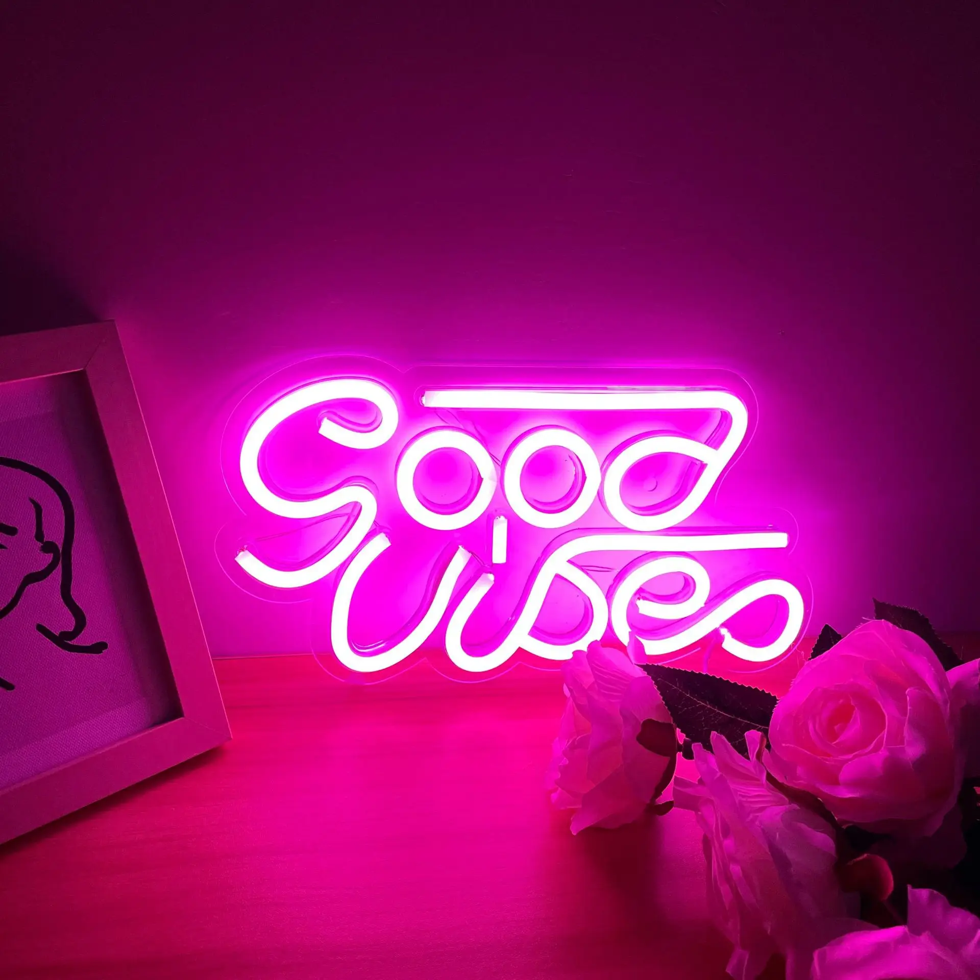 Good Vibes LED Neon Night Light Wall Art Sign Birthday Decoration Wedding Neon Lamp Home Party Wall Decor Night Lamp Gift
Good Vibes LED Neon Night Light Wall Art Sign Birthday Decoration Wedding Neon Lamp Home Party Wall Decor Night Lamp Gift