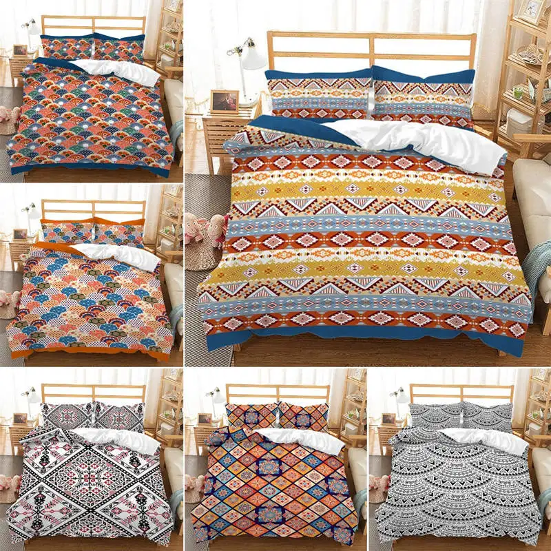 Bohemia Geometric Duvet Cover Queen For Girls Adults Bedroom Decor Mandala Comforter Cover Floral Folk Art Abstract Bedding Set 
Bohemia Geometric Duvet Cover Queen For Girls Adults Bedroom Decor Mandala Comforter Cover Floral Folk Art Abstract Bedding Set