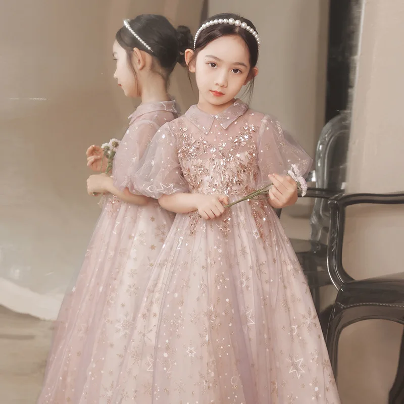 Temperament: Beautiful Birthday Dress, Puffy Yarn, Princess Skirt, Flower Girl, Bubble Sleeve, Little Girl, Piano Performance Dr
Temperament: Beautiful Birthday Dress, Puffy Yarn, Princess Skirt, Flower Girl, Bubble Sleeve, Little Girl, Piano Performance Dr