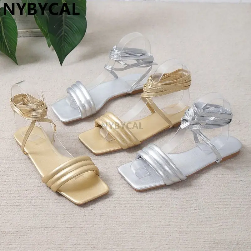 2023 NEW Summer Women's Shoes Fashion Open Toe Flat Sandals Sexy Solid Color Lace Up Women's Shoes Plus Size 41 42 43
2023 NEW Summer Women's Shoes Fashion Open Toe Flat Sandals Sexy Solid Color Lace Up Women's Shoes Plus Size 41 42 43