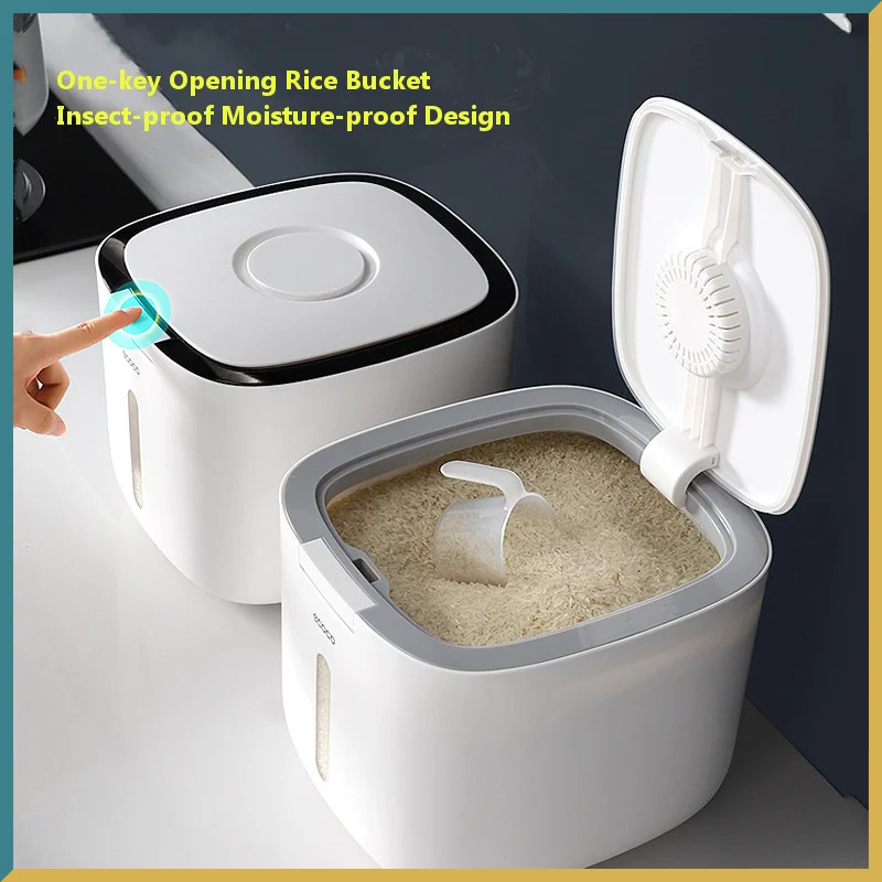 10KG Kitchen Nano Bucket Insect-proof Moistureproof Sealed Rice Bucket Grain Pet Food Storage Container Rice Box Organizer 
10KG Kitchen Nano Bucket Insect-proof Moistureproof Sealed Rice Bucket Grain Pet Food Storage Container Rice Box Organizer