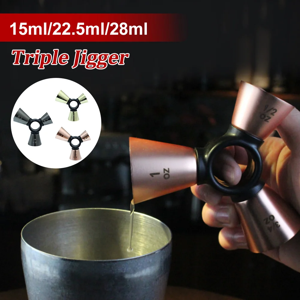 Bar Triple Jigger Stainless Steel 15ml/22.5ml/28ml With Measurement Marks Bartender Kit Cocktail Jigger Tool For Home Bar Hotel
Bar Triple Jigger Stainless Steel 15ml/22.5ml/28ml With Measurement Marks Bartender Kit Cocktail Jigger Tool For Home Bar Hotel