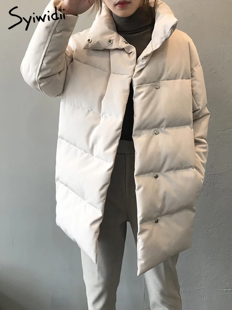 Syiwidii Puffer Parkas Winter Jacket Women 2022 Thicken Warm Ladies Long Coats 2022 Elegant Button Down Oversized Outerwear
Syiwidii Puffer Parkas Winter Jacket Women 2022 Thicken Warm Ladies Long Coats 2022 Elegant Button Down Oversized Outerwear