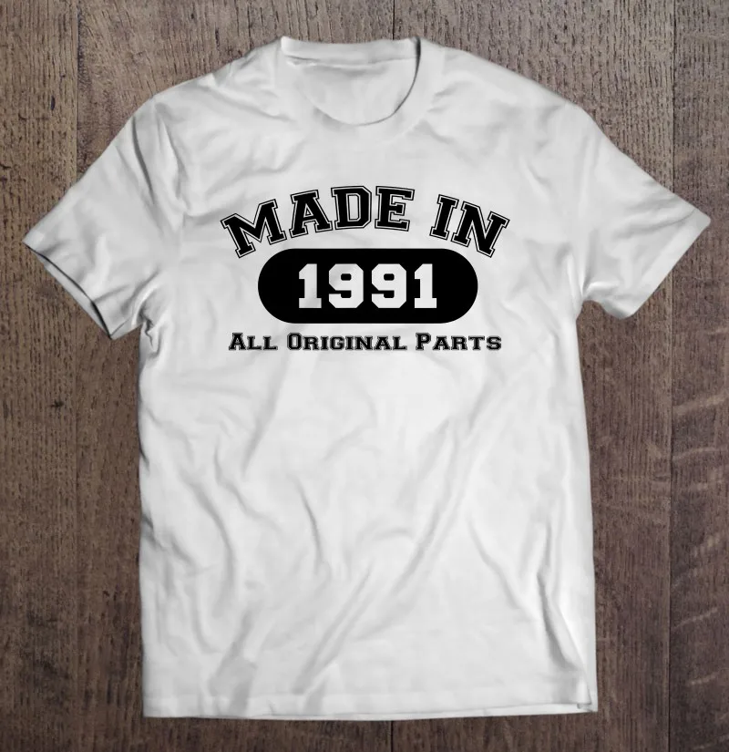 

Забавная Мужская хлопковая футболка, 2 футболки унисекс, сделано в 1991 году