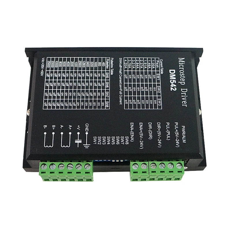 DM542 stepper drivers for cnc router 57/86 stepper motor driver 2-phase Digital Drive 24-50VDC
DM542 stepper drivers for cnc router 57/86 stepper motor driver 2-phase Digital Drive 24-50VDC