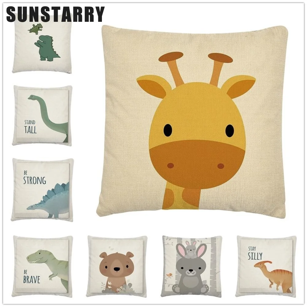 Childish Cartoon Little Dinosaur Pattern Linen Cushion Cover Pillow Case For Home Sofa Car Decor Pillowcase 45X45cm Funda Cojin
Childish Cartoon Little Dinosaur Pattern Linen Cushion Cover Pillow Case For Home Sofa Car Decor Pillowcase 45X45cm Funda Cojin