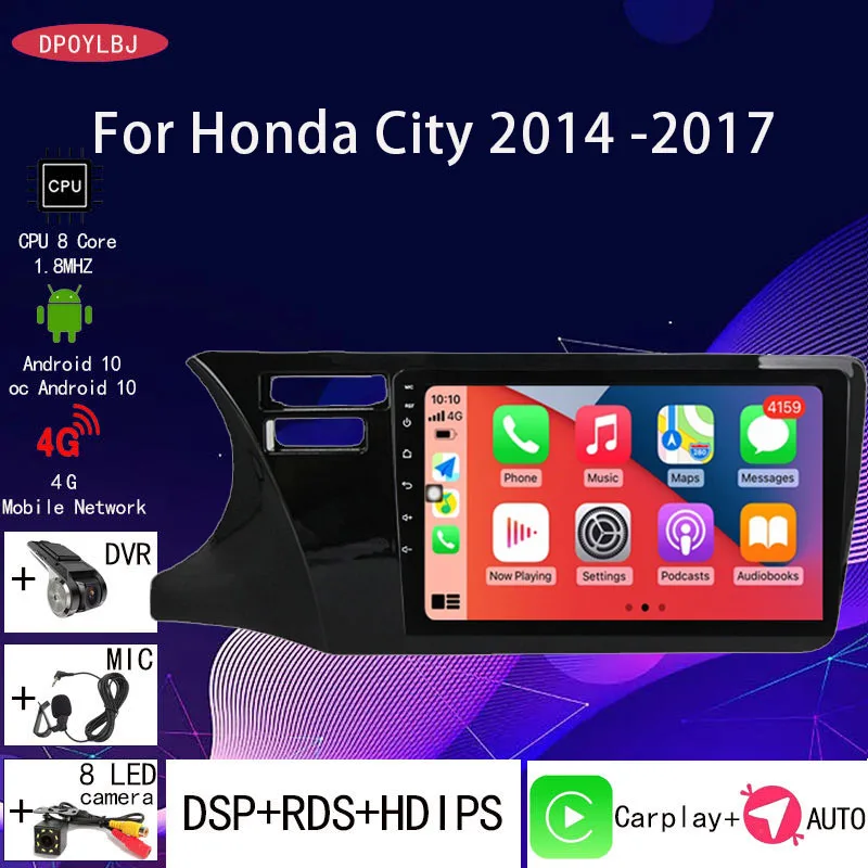 Автомагнитола 2DIN, Android 10,0, 4 + 64 ГБ, Carplay, мультимедийный плеер, GPS-навигация, RDS DSP для Honda City 2014, 2015, 2016, 2017
Автомагнитола 2DIN, Android 10,0, 4 + 64 ГБ, Carplay, мультимедийный плеер, GPS-навигация, RDS DSP для Honda City 2014, 2015, 2016, 2017
