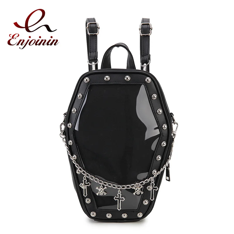 Coffin Shaped Backpack for Young Girls Women Shoulder Bag Small Travel School Bag Japanese Ita Purse Pin Display Bag with Insert
Coffin Shaped Backpack for Young Girls Women Shoulder Bag Small Travel School Bag Japanese Ita Purse Pin Display Bag with Insert