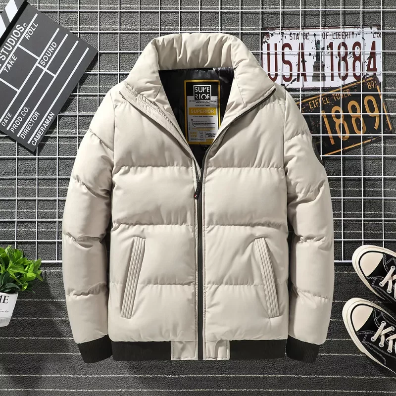 Winter Puffer Jackets Men New Casual Hip Hop Stand Collar Thicken Warm Solid Color Loose All-match Parkas Coat
Winter Puffer Jackets Men New Casual Hip Hop Stand Collar Thicken Warm Solid Color Loose All-match Parkas Coat
