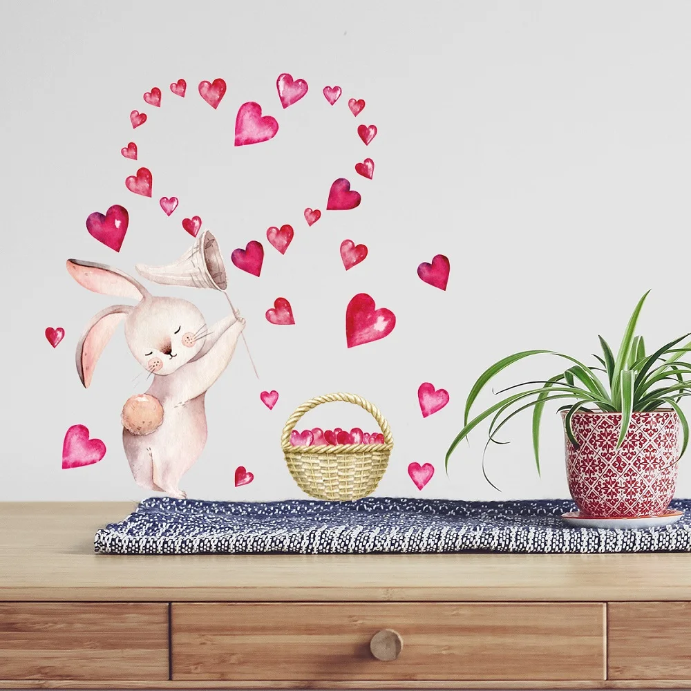 Cartoon Rabbit Luminous Stickers Fluorescent Heart Decals Glow In The Dark Wall Stickers For Kids Rooms Bedroom Home Decor
Cartoon Rabbit Luminous Stickers Fluorescent Heart Decals Glow In The Dark Wall Stickers For Kids Rooms Bedroom Home Decor