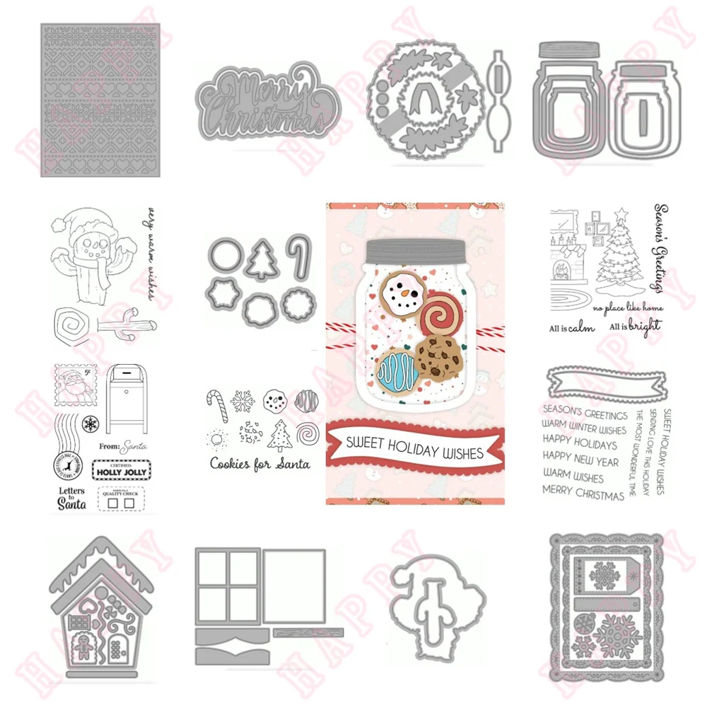 Christmas Metal Cutting Dies Stamps Snowflake Sweater Gingerbread House DIY Diary Album Paper Template Card Embossing Handcraft
Christmas Metal Cutting Dies Stamps Snowflake Sweater Gingerbread House DIY Diary Album Paper Template Card Embossing Handcraft