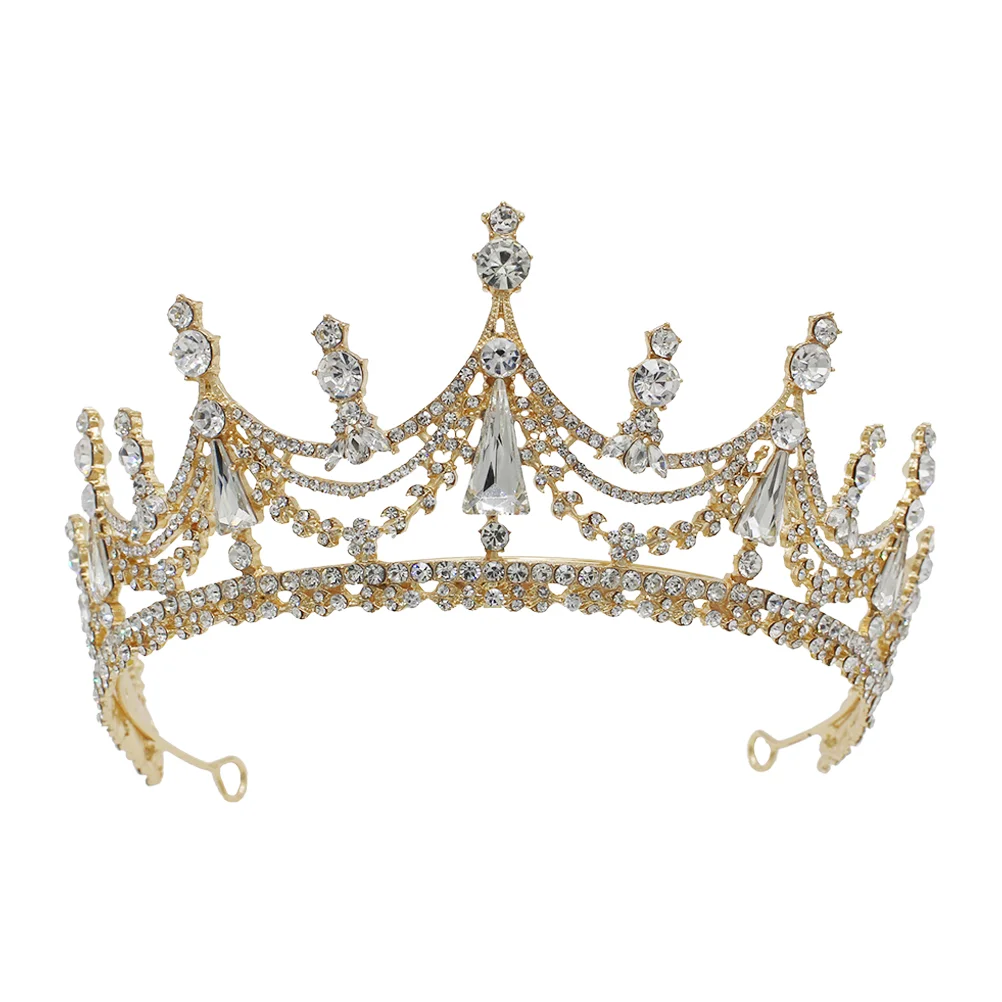 Rhinestone Crown Bride Rhinestone Tiara Headdress Exquisite Wedding Crown Headdress
Rhinestone Crown Bride Rhinestone Tiara Headdress Exquisite Wedding Crown Headdress
