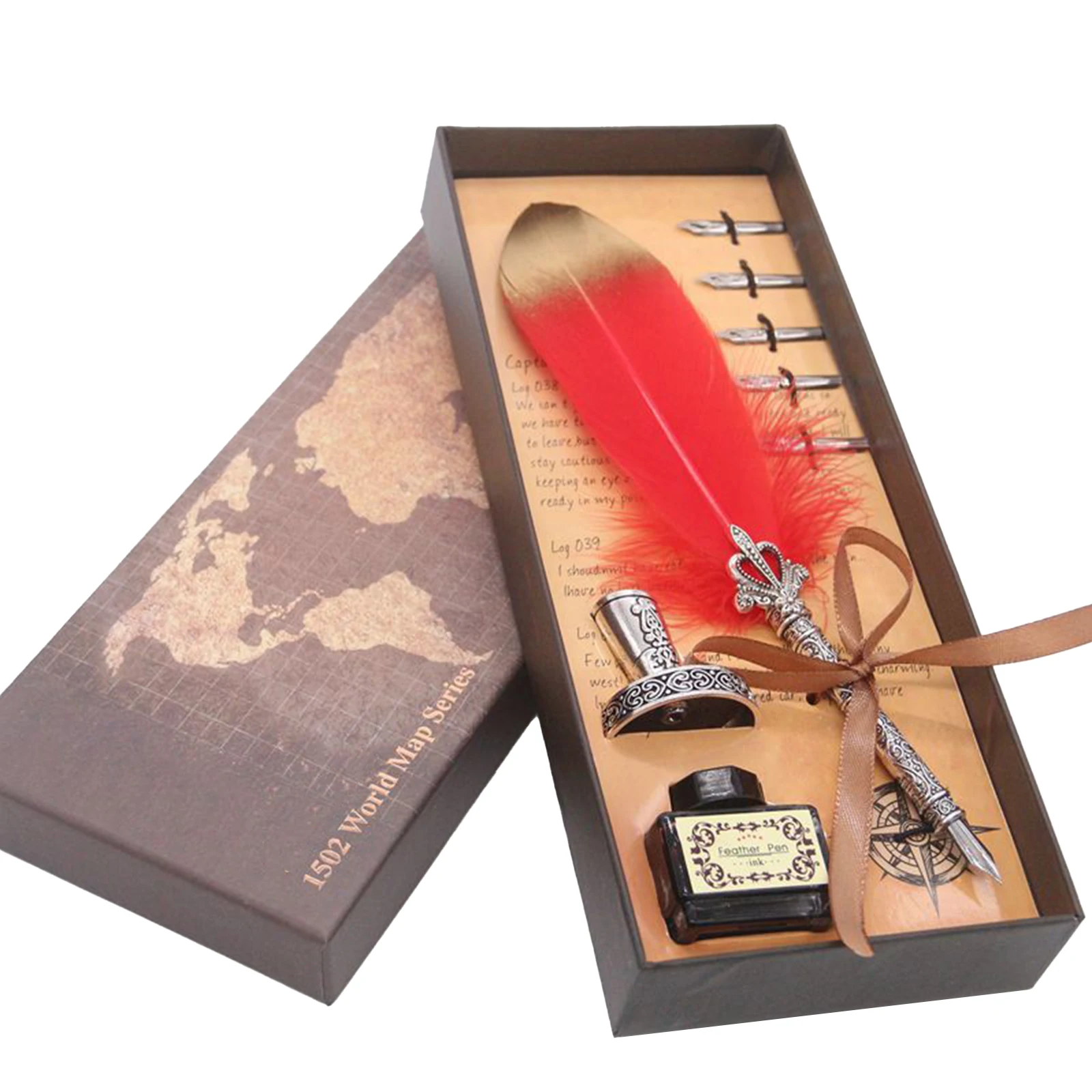 Calligraphy Feather Pen Vintage Feather Dip Quill Pen Writing Ink Set with 5 Nibs dip dip dip
Calligraphy Feather Pen Vintage Feather Dip Quill Pen Writing Ink Set with 5 Nibs dip dip dip