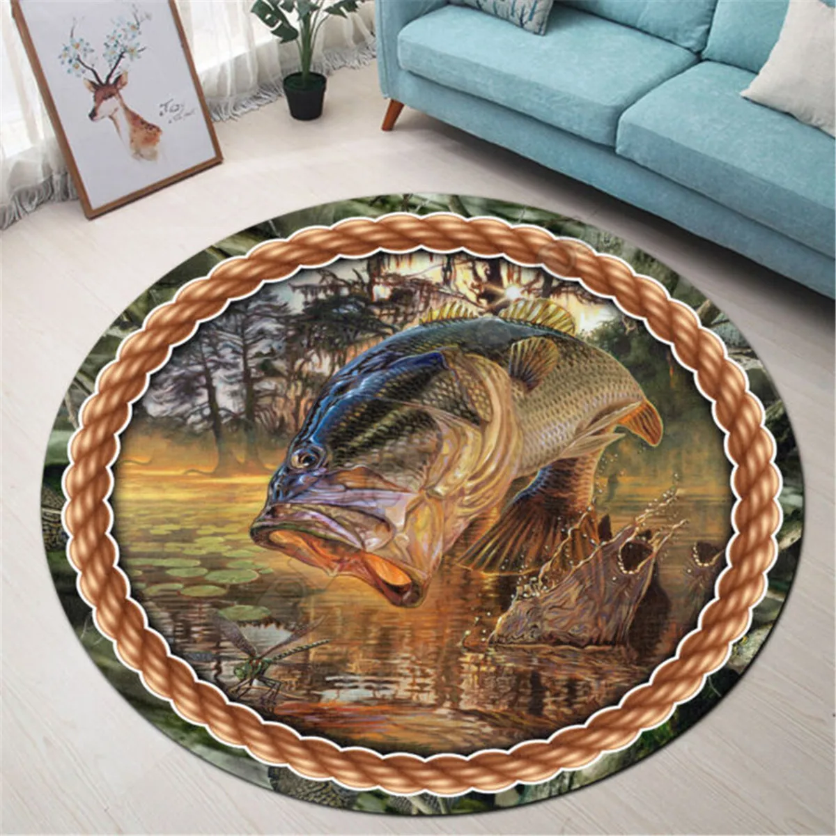 Love Fishing Premium Round Rug 3D Printed Rug Non-slip Mat Dining Room Living Room Soft Bedroom Carpet 03
Love Fishing Premium Round Rug 3D Printed Rug Non-slip Mat Dining Room Living Room Soft Bedroom Carpet 03