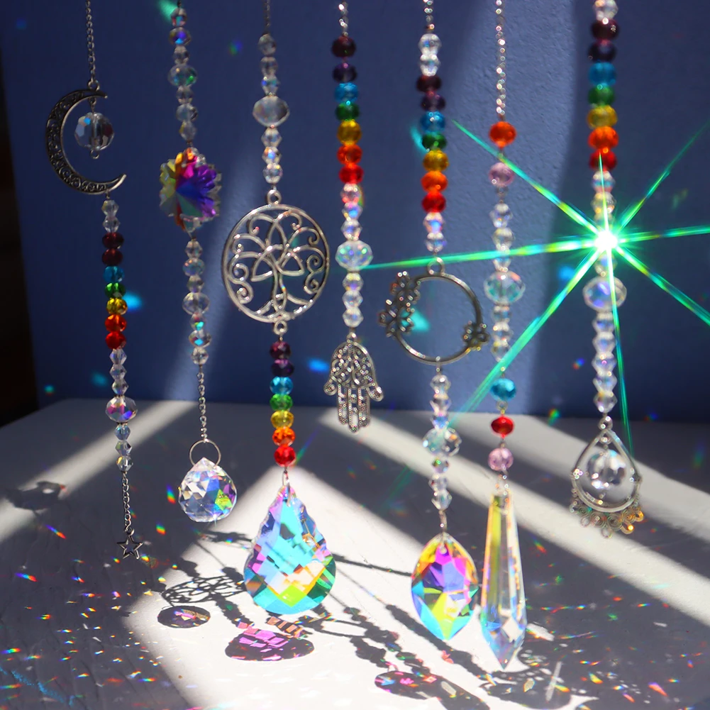 Crystals Wind Chime Prism Sun Catchers Handmade Jewellery Garden Hanging Pendant Rainbow Chaser Ornament Window Home Decoras
Crystals Wind Chime Prism Sun Catchers Handmade Jewellery Garden Hanging Pendant Rainbow Chaser Ornament Window Home Decoras