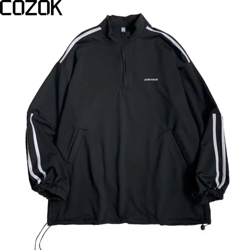 Spring Korean New Sports Sweatshirt Men Long Sleeve Shirts Black Lightweight Zipper-up Stripe Jacket Unisex College Streetwear
Spring Korean New Sports Sweatshirt Men Long Sleeve Shirts Black Lightweight Zipper-up Stripe Jacket Unisex College Streetwear