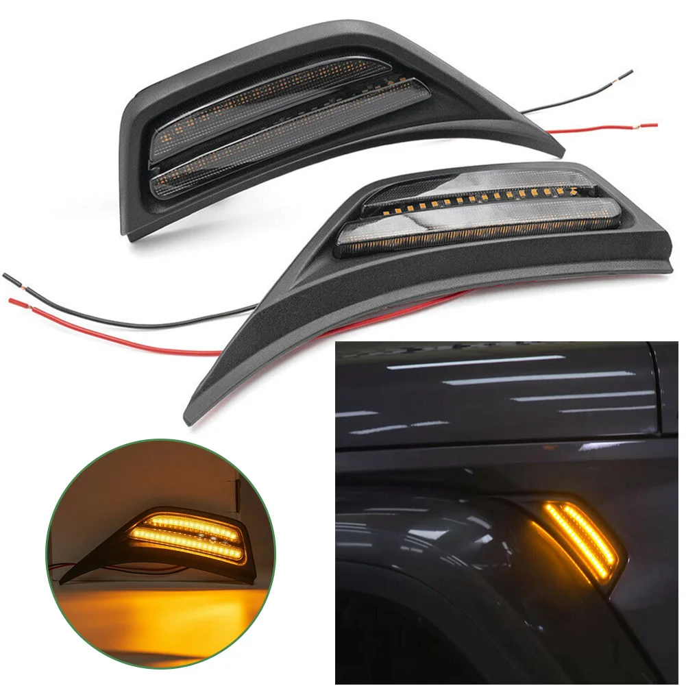 Car Turn Signal Light Smoked Led Fender Side Marker Turn Signal Lights For Jeep Wrangler JL JLU 2018-2021 Car Exterior Parts
Car Turn Signal Light Smoked Led Fender Side Marker Turn Signal Lights For Jeep Wrangler JL JLU 2018-2021 Car Exterior Parts