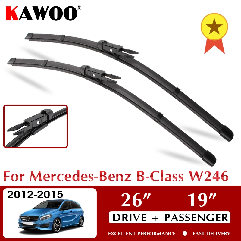 

Wiper Front Car Wiper Blades For Mercedes-Benz B-Class W246 2012-2015 Windshield Windscreen Window Accessories 26"+19" LHD RHD