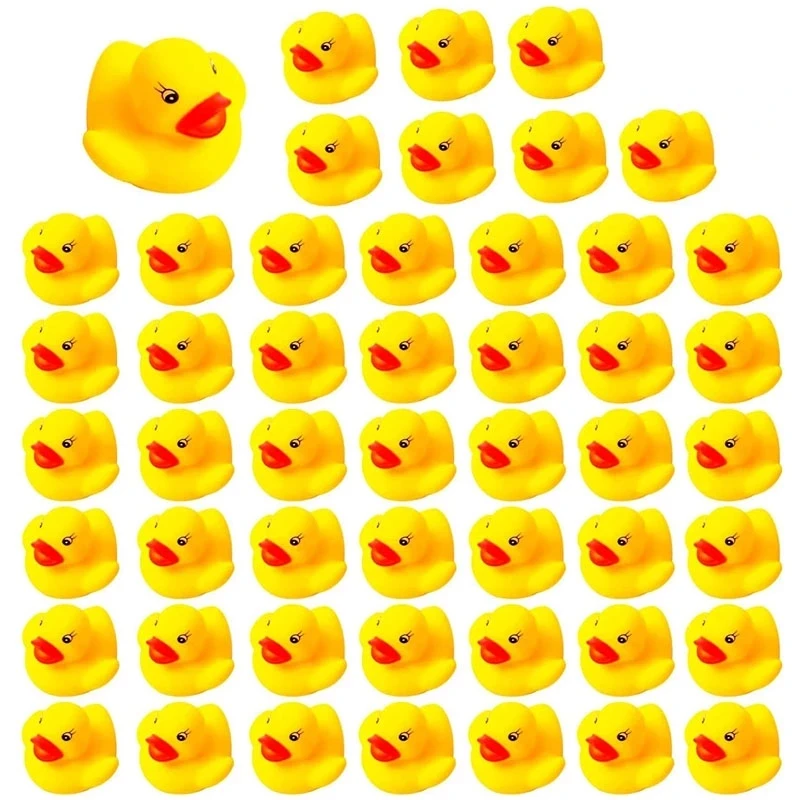 20-300pcs Baby Bath Toys Swimming Pool Bathing Ducks Water Game Float Squeaky Sound Rubber Ducks Toys for Children Gifts
20-300pcs Baby Bath Toys Swimming Pool Bathing Ducks Water Game Float Squeaky Sound Rubber Ducks Toys for Children Gifts