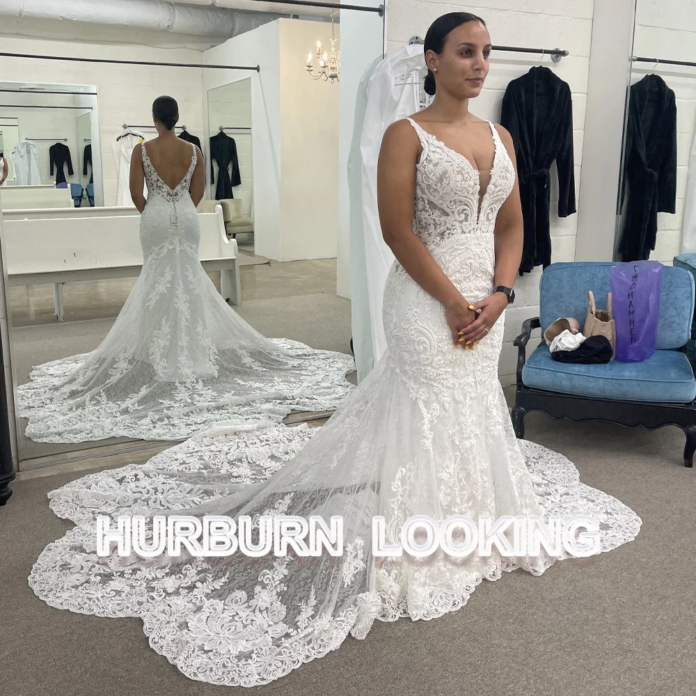 Женское свадебное платье с юбкой-годе HERBURN, изысканное кружевное платье со шлейфом-кисточкой и глубоким V-образным вырезом, платье с открытой спиной, индивидуальный пошив
Женское свадебное платье с юбкой-годе HERBURN, изысканное кружевное платье со шлейфом-кисточкой и глубоким V-образным вырезом, платье с открытой спиной, индивидуальный пошив