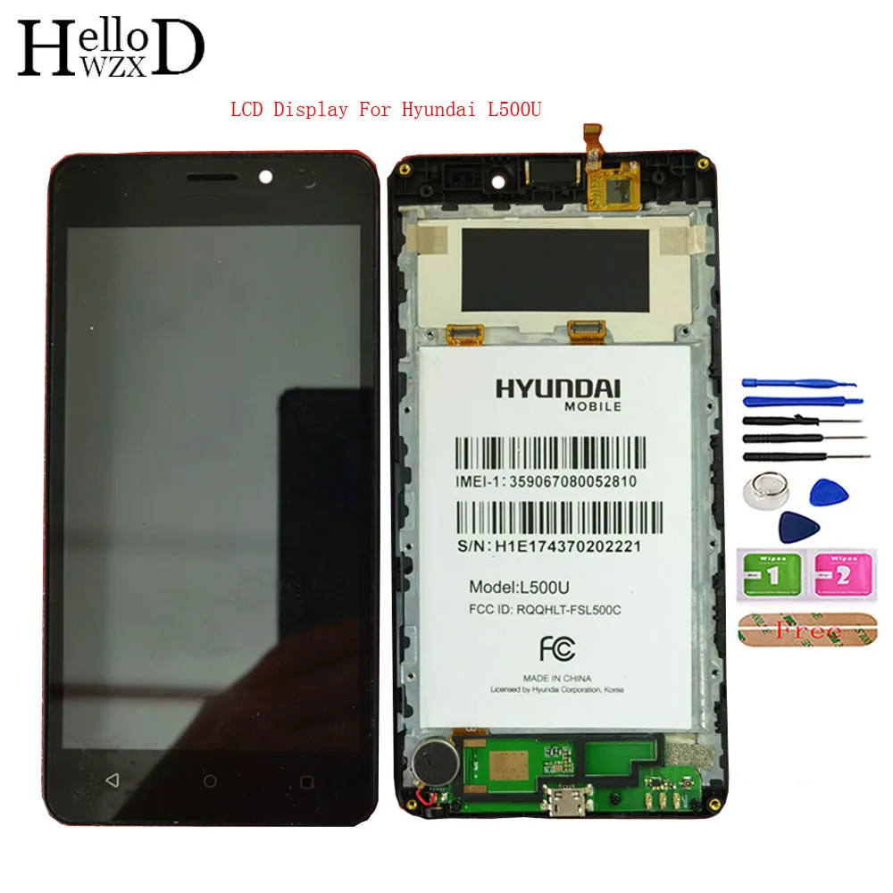 100% Original LCD Display For Hyundai L500U Phone LCD Display Touch Screen Digitizer Assembly With Frame Tools
100% Original LCD Display For Hyundai L500U Phone LCD Display Touch Screen Digitizer Assembly With Frame Tools