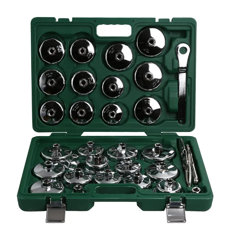31PC 1/2 inch Cap & Adjustable Oil Filter Wrench Removal Tools Socket Cup Set
31PC 1/2 inch Cap & Adjustable Oil Filter Wrench Removal Tools Socket Cup Set