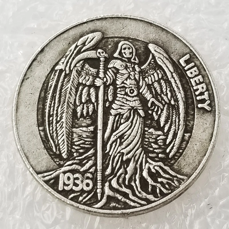 Hobo Nickel Coins 1936 USA Morgan Angel Devil Liberty Buffalo Dollar Silver Coin Home Decor Coins Lucky Collectibles monedas
Hobo Nickel Coins 1936 USA Morgan Angel Devil Liberty Buffalo Dollar Silver Coin Home Decor Coins Lucky Collectibles monedas