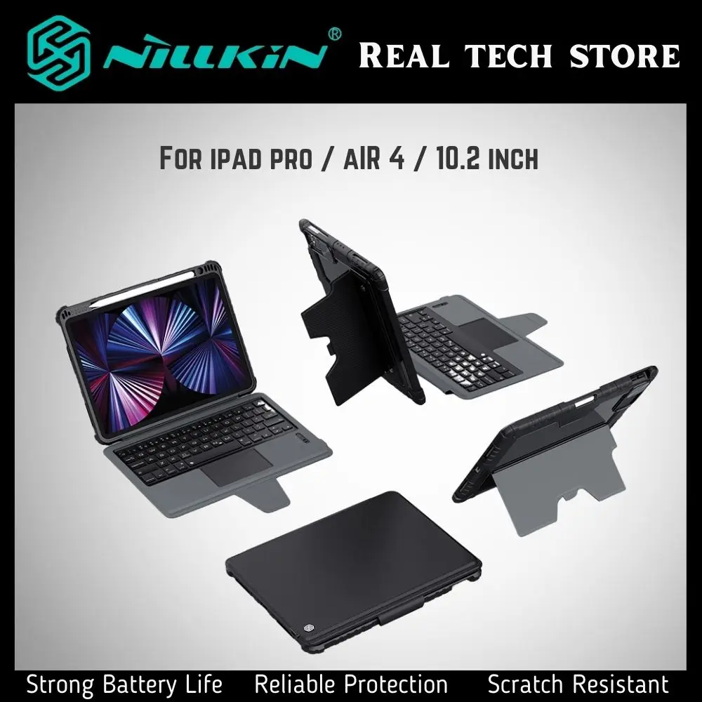 NILLKIN For iPad Air 4 iPad Pro 11 2021 Case Bluetooth Wireless Keyboard iPad 9th Tablet Pencil Cover Touch Holder Accessories
NILLKIN For iPad Air 4 iPad Pro 11 2021 Case Bluetooth Wireless Keyboard iPad 9th Tablet Pencil Cover Touch Holder Accessories