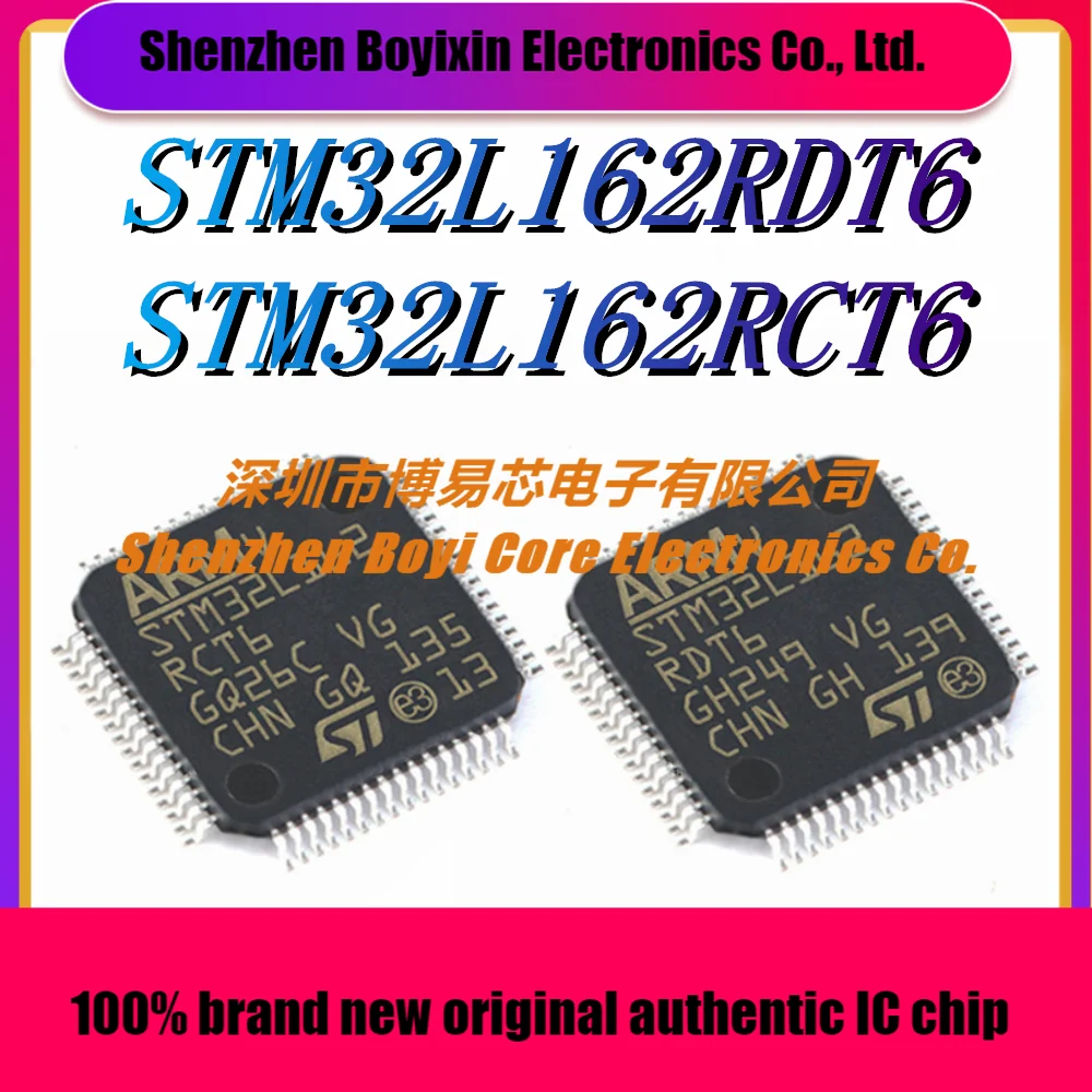 STM32L162RDT6 STM32L162RCT6 Package LQFP-64 ARM Cortex-M3 32MHz brand new original genuine MCU (MCU/MPU/SOC) IC chip
STM32L162RDT6 STM32L162RCT6 Package LQFP-64 ARM Cortex-M3 32MHz brand new original genuine MCU (MCU/MPU/SOC) IC chip