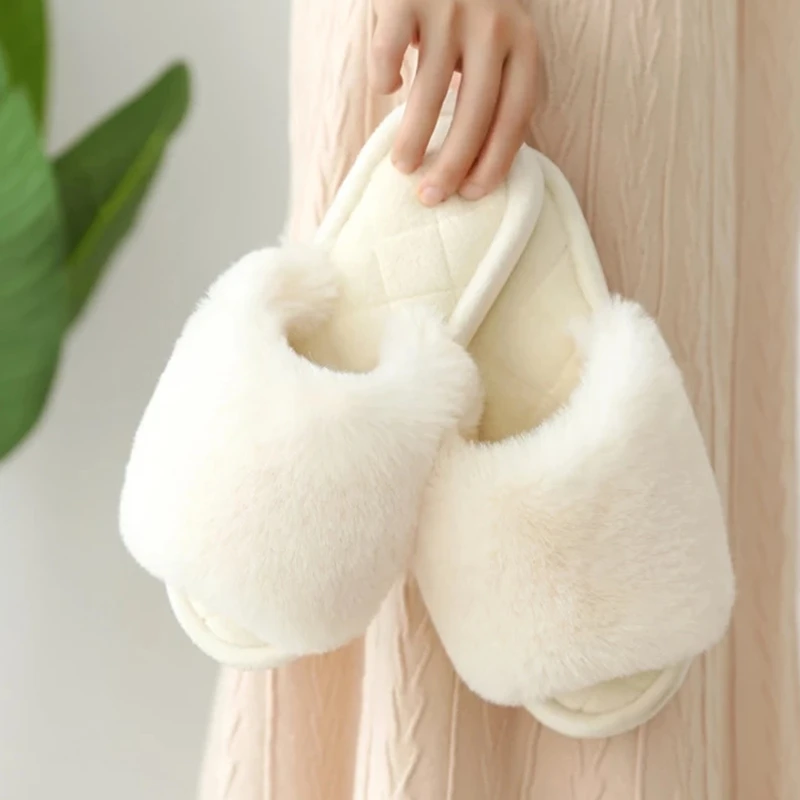 Winter House Women Faux Fur Slippers Chic Open Toe Ladies Plush Shoes Indoor Floor Memory Foam Bedroom Women Fluffy Slides
Winter House Women Faux Fur Slippers Chic Open Toe Ladies Plush Shoes Indoor Floor Memory Foam Bedroom Women Fluffy Slides