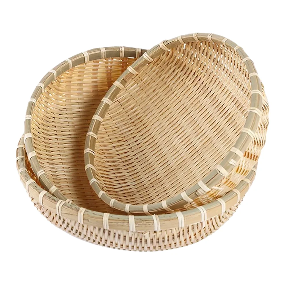 Basket Woven Tray Fruit Serving Baskets Wicker Bread Rattan Storage Round Vegetablekitchen Rustic Holder Snack Shallow Foodbowls
Basket Woven Tray Fruit Serving Baskets Wicker Bread Rattan Storage Round Vegetablekitchen Rustic Holder Snack Shallow Foodbowls