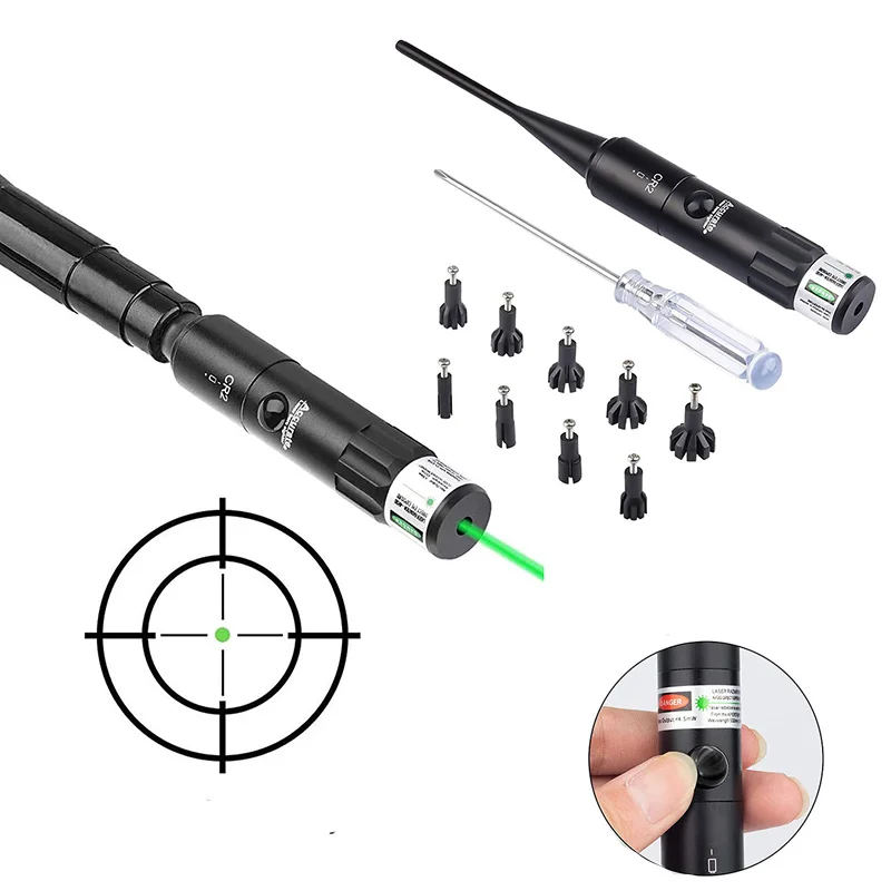 Tactical Hunting Green Red Laser Dot Bore sighter Kits Riflescope Airsoft Optical Bore sighter for .177 to 12GA Caliber Rifles
Tactical Hunting Green Red Laser Dot Bore sighter Kits Riflescope Airsoft Optical Bore sighter for .177 to 12GA Caliber Rifles