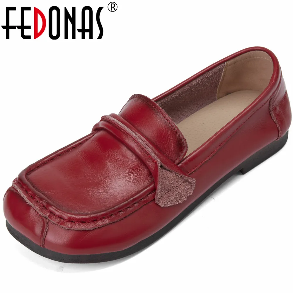 FEDONAS Genuine Leather Women Pumps Low Heels Round Toe Spring Autumn Basic Shoes Woman Casual Working Comfortable Flats Retro
FEDONAS Genuine Leather Women Pumps Low Heels Round Toe Spring Autumn Basic Shoes Woman Casual Working Comfortable Flats Retro