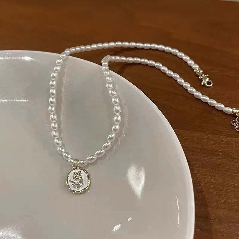 Rose Pearl Necklace Women's French Light Luxury Small Design High Sense Collar Chain Accessories
Rose Pearl Necklace Women's French Light Luxury Small Design High Sense Collar Chain Accessories