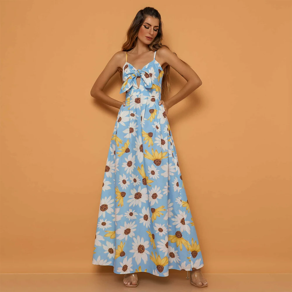 Summer Dresses For Women 2022 Boho Floral Print Deep V Neck Maxi Dress Woman Spaghetti Strap Bow Beach Party Long Dress Vestidos
Summer Dresses For Women 2022 Boho Floral Print Deep V Neck Maxi Dress Woman Spaghetti Strap Bow Beach Party Long Dress Vestidos