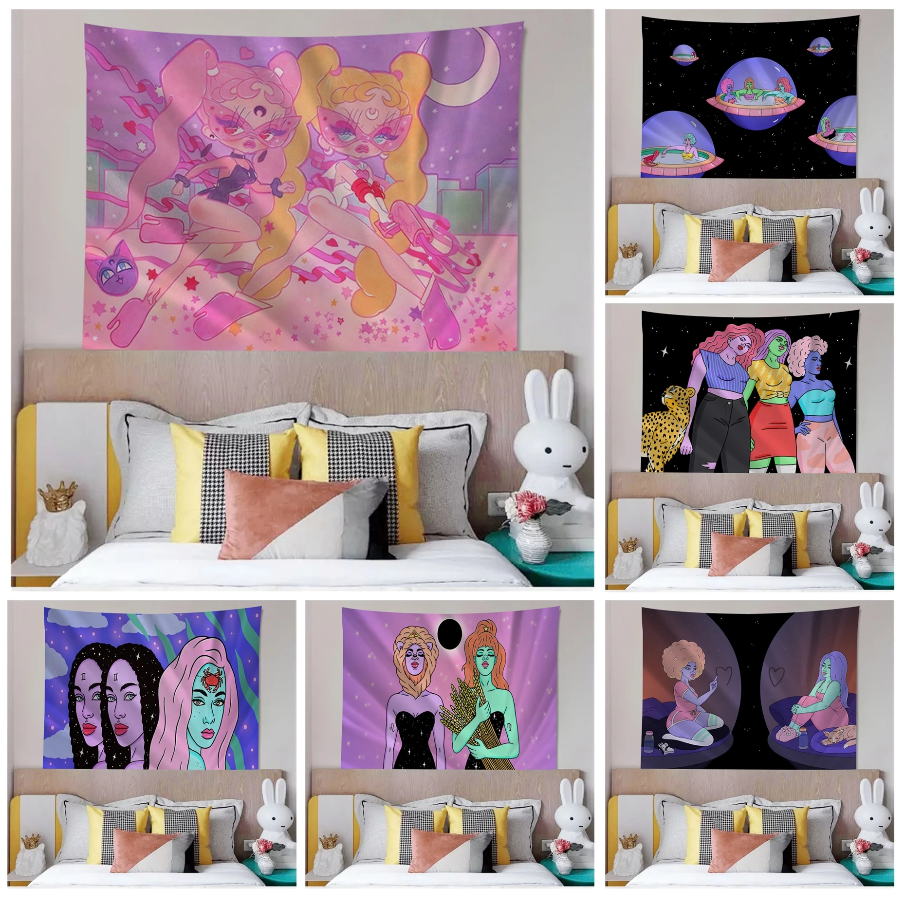 Kawaii Women Anime Cute Girl Illustration Aesthetic Art Tapestry Hanging Tarot Hippie Wall Rugs Dorm Wall Hanging Home Decor
Kawaii Women Anime Cute Girl Illustration Aesthetic Art Tapestry Hanging Tarot Hippie Wall Rugs Dorm Wall Hanging Home Decor