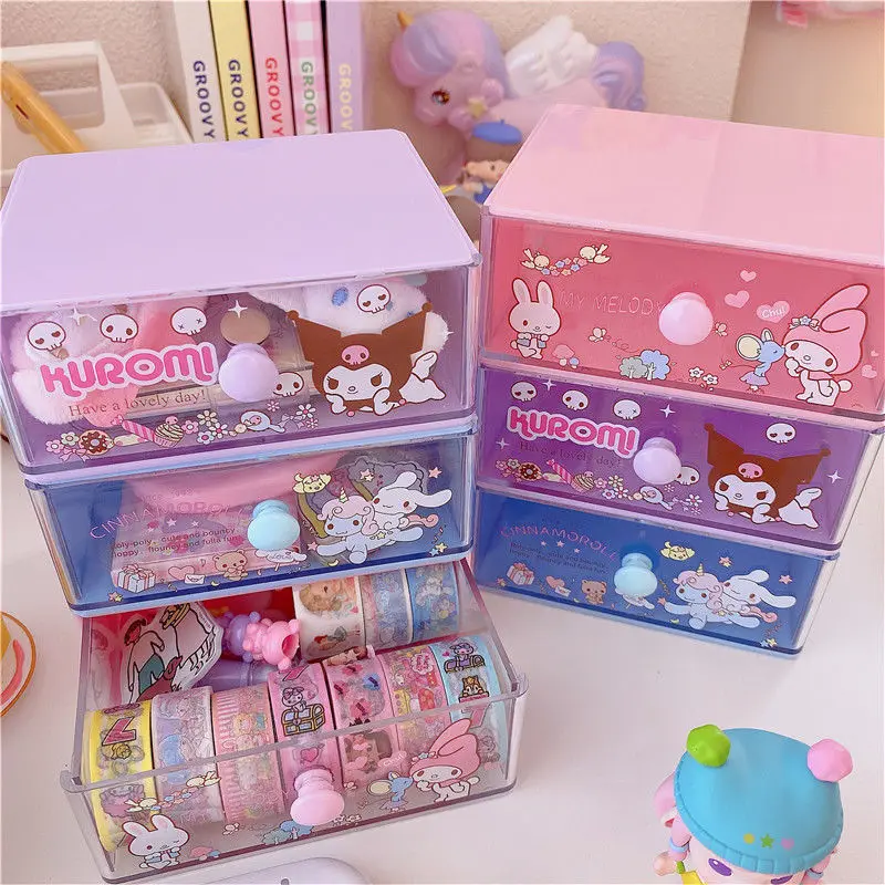 Sanrio Kawaii Kuromi Cinnamoroll Desktop Storage Box Girls Heart Cute Cartoon My Melody Drawer Tape Jewelry Placement Kids Gifts
Sanrio Kawaii Kuromi Cinnamoroll Desktop Storage Box Girls Heart Cute Cartoon My Melody Drawer Tape Jewelry Placement Kids Gifts