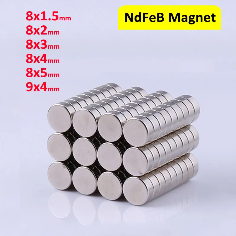 10Pcs φ8mm 9mm Thick 1.5mm-5mm Round Neodymium Magnets Strong NdFeB Magnet Disc N35
10Pcs φ8mm 9mm Thick 1.5mm-5mm Round Neodymium Magnets Strong NdFeB Magnet Disc N35