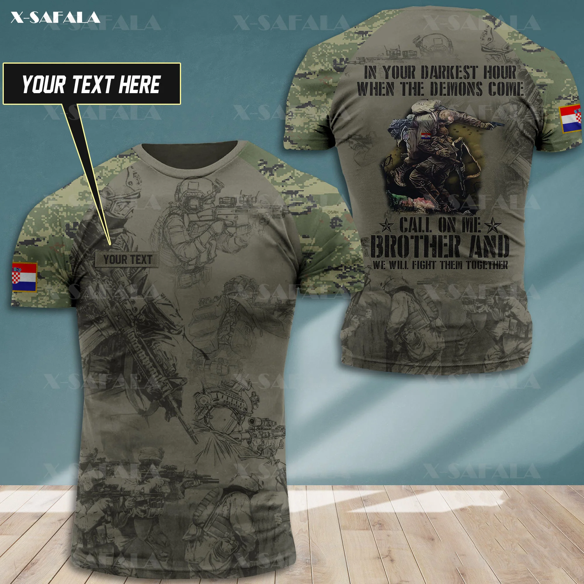CROATIA Soldier-ARMY-VETERAN Country Flag 3D Printed High Quality T-shirt Summer Round Neck Men Female Casual Top-8 
CROATIA Soldier-ARMY-VETERAN Country Flag 3D Printed High Quality T-shirt Summer Round Neck Men Female Casual Top-8