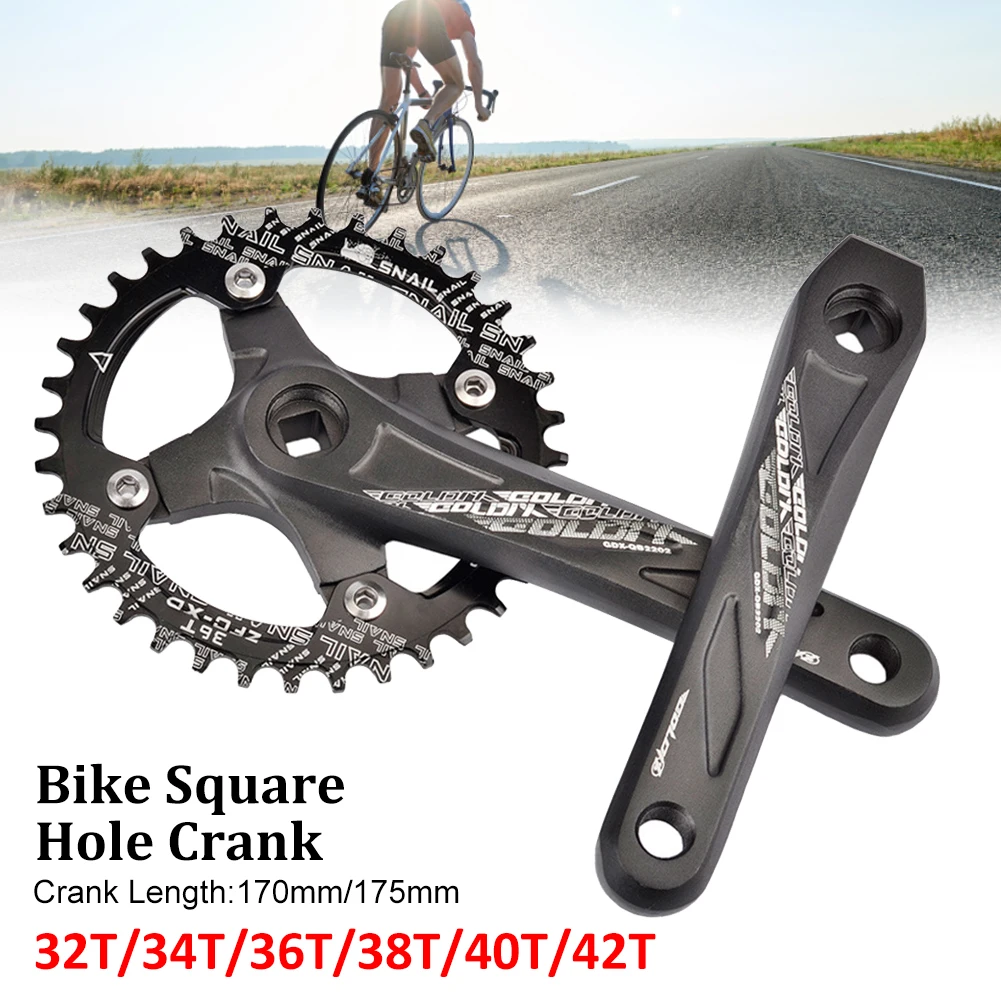 Bicycle Square Hole Crankset 64/104BCD Mountain Bike Crank Sprocket 170/175mm Aluminum Alloy Crank With Narrow Wide Chainring
Bicycle Square Hole Crankset 64/104BCD Mountain Bike Crank Sprocket 170/175mm Aluminum Alloy Crank With Narrow Wide Chainring