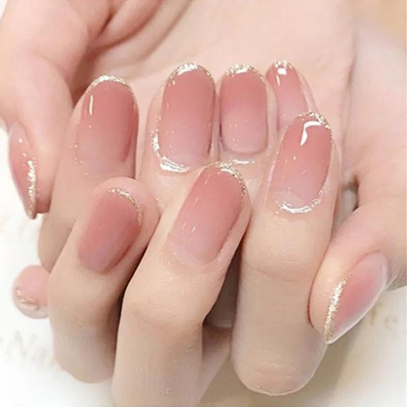24 Pieces False Nail Full Cover Fake Nail Crystal Elegant Pink Gradient French Short Nails Ellipse Shape Short Fake Nail
24 Pieces False Nail Full Cover Fake Nail Crystal Elegant Pink Gradient French Short Nails Ellipse Shape Short Fake Nail