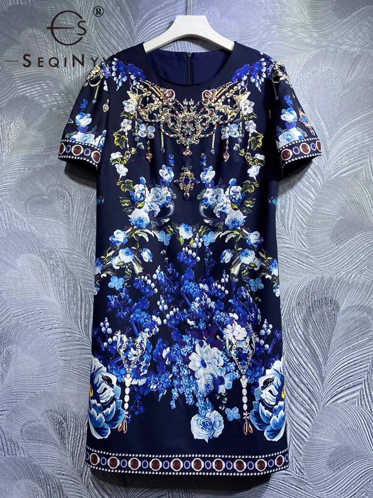 SEQINYY Navy Mini Dress Summer Spring New Fashion Design Women Runway Vintage Flowers Print Beading Casual Bohemian
SEQINYY Navy Mini Dress Summer Spring New Fashion Design Women Runway Vintage Flowers Print Beading Casual Bohemian