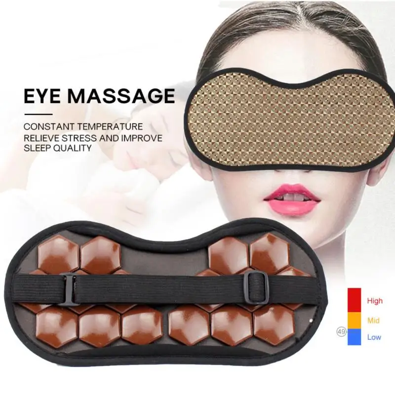 

Natural Real Tourmaline Eye Massager Therapy Jade Stone Germanium Sleep Eye Mask Shade Cover Relaxation Healthcare Blindfold