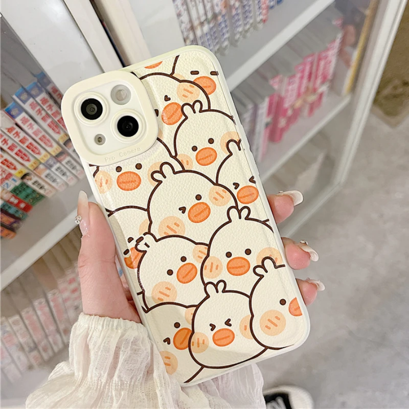 Cute Cartoon Line Duck Head Leather Phone Case For iPhone14 13 11 12 Pro Max X XS Max 7 8Plus Funny Sweet Shockproof Soft Cover
Cute Cartoon Line Duck Head Leather Phone Case For iPhone14 13 11 12 Pro Max X XS Max 7 8Plus Funny Sweet Shockproof Soft Cover