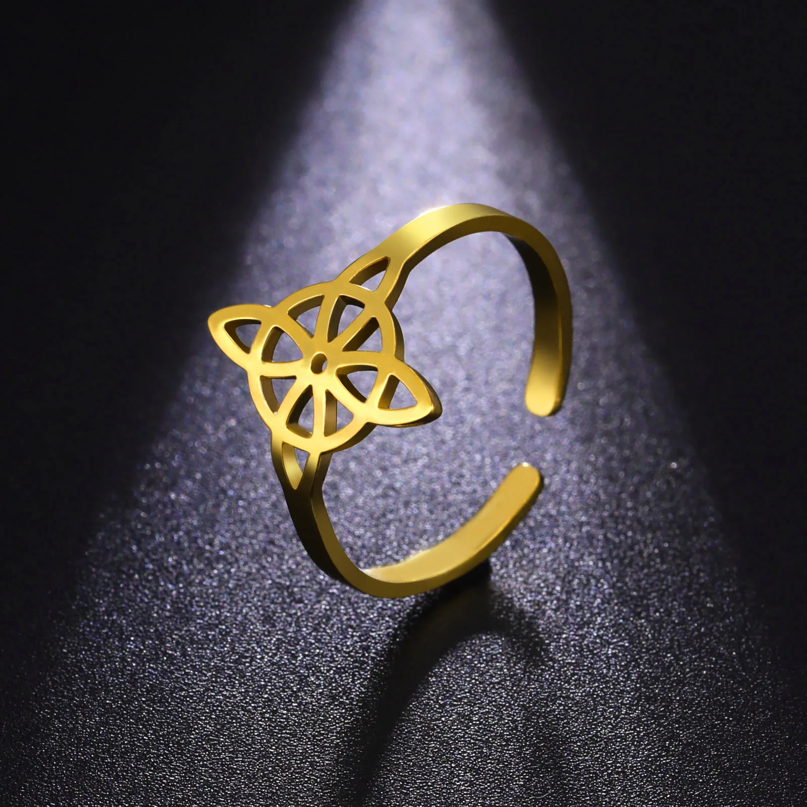 Witchcraft Stainless Steel Witch's Irish Knot Ring Men/Women Silver Color Ireland Adjustable Rings Witch Jewelry nudo de bruja
Witchcraft Stainless Steel Witch's Irish Knot Ring Men/Women Silver Color Ireland Adjustable Rings Witch Jewelry nudo de bruja
