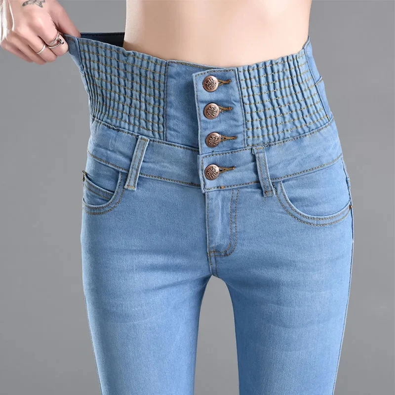 High Waist Stomach Denim Pencil pants Autumn Winter Women Warm Thick Velvet Skinny Jeans Female Elastic Casual Stretch Trousers
High Waist Stomach Denim Pencil pants Autumn Winter Women Warm Thick Velvet Skinny Jeans Female Elastic Casual Stretch Trousers